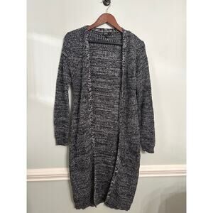Love Black & White Marled Knit Long Cardigan – Size L